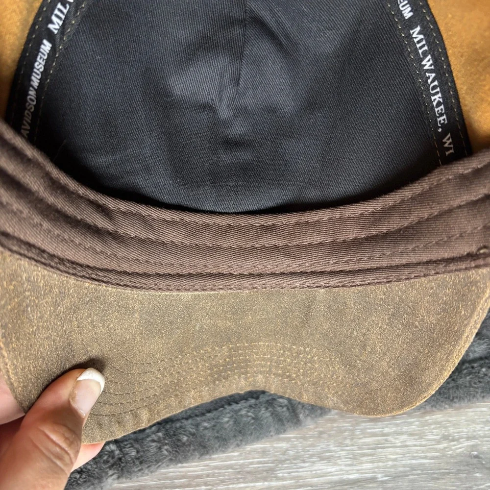 Harley-Davidson Mens Cotton Hat 1903 Knucklehead Biker Museum OSFA Brown